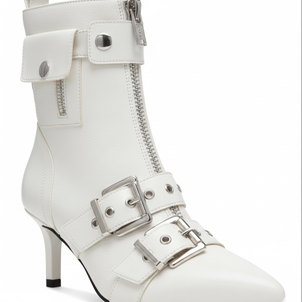 Women's White Ankle Boots